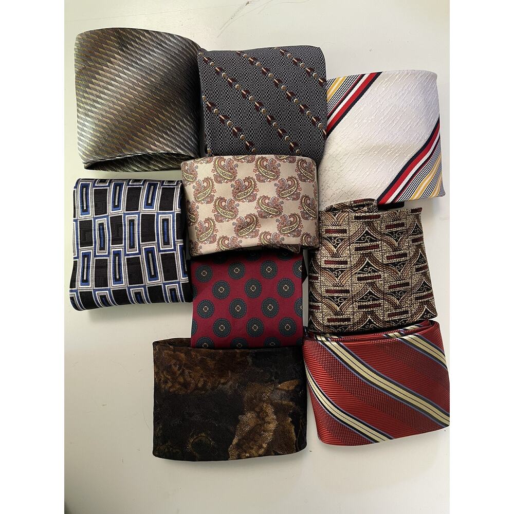Lot Of 9 Made In Italy Silk Ties